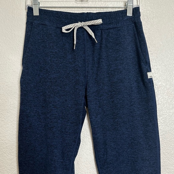 Vouri Athleisure Navy Blue Marled Stretchy Knit Yoga Jogger Pants, Size XS - Picture 2 of 11